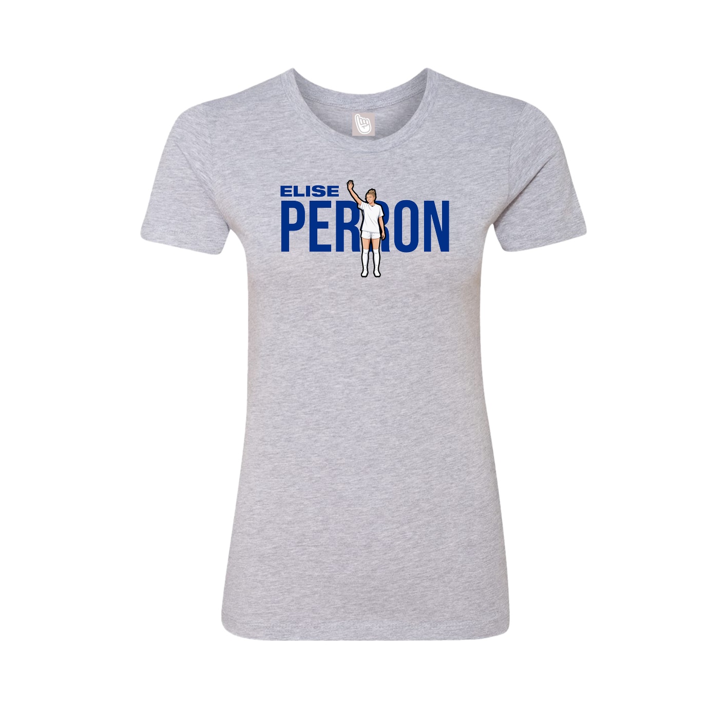 Fitted Women's Tee — Player Name in Grey