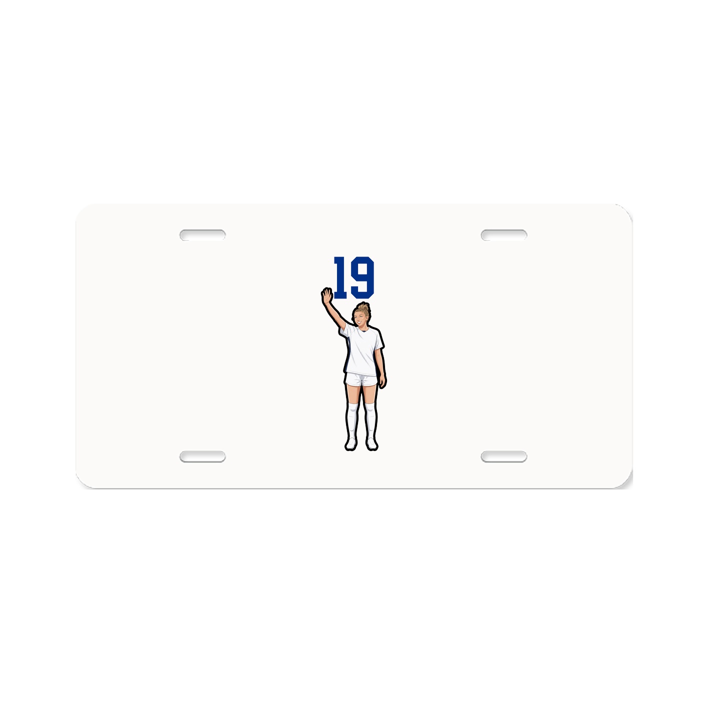 License Plate — Number Top in Classic