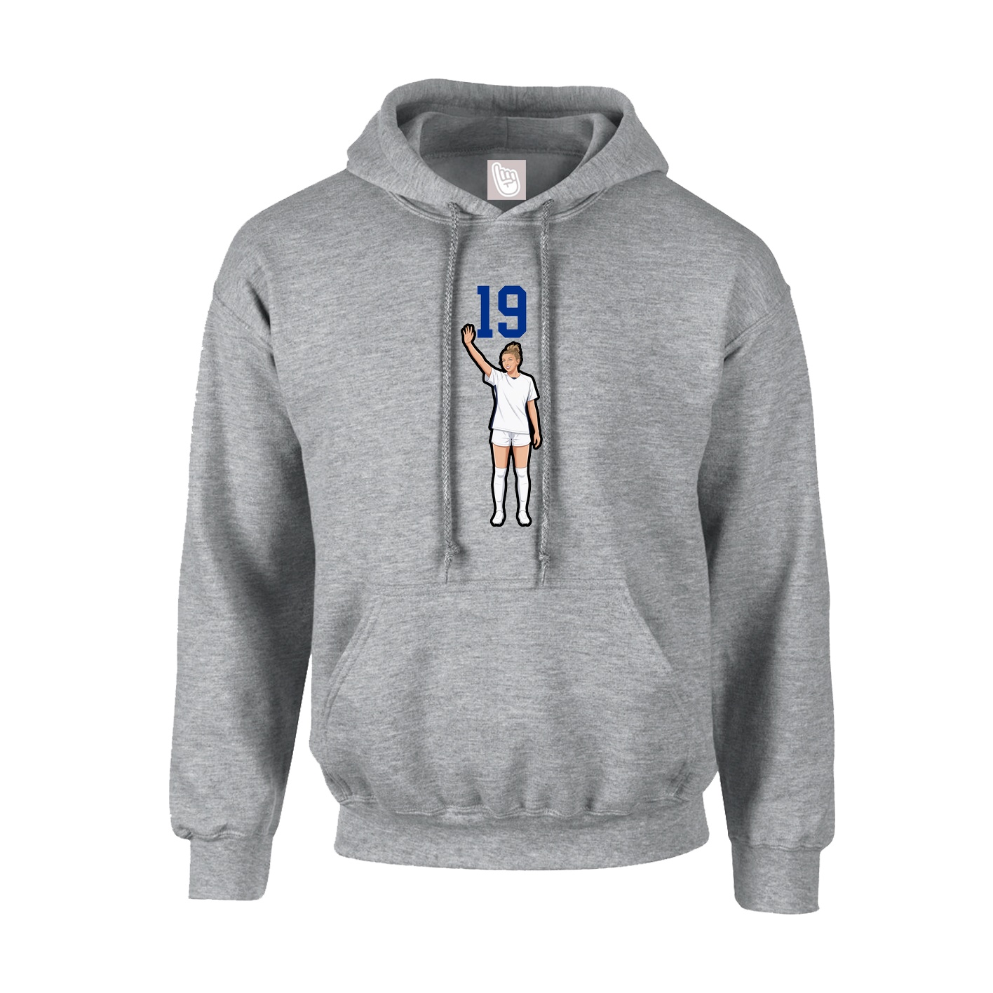 Youth Hoodie — Number Top in Grey