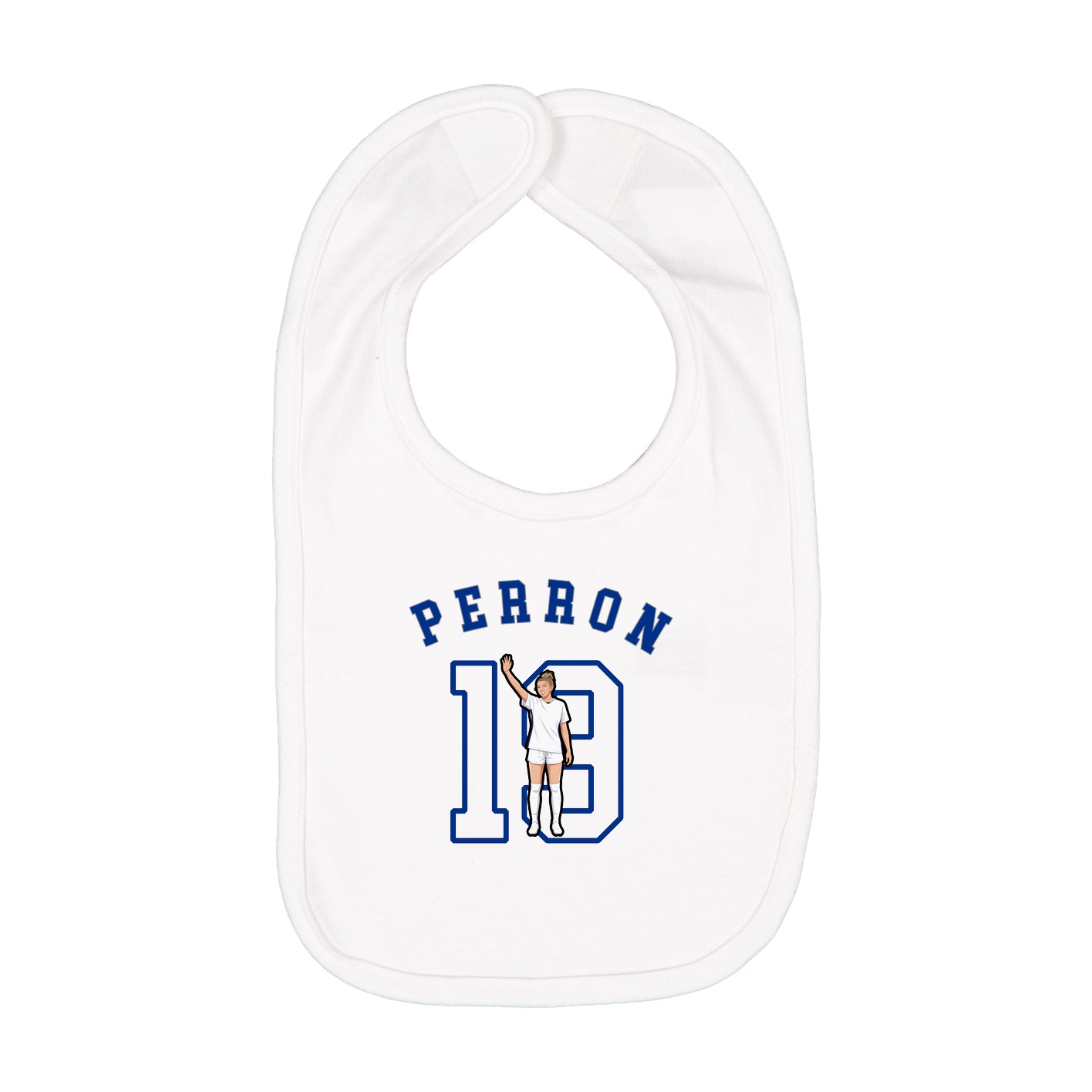Infant Bib — Shirsey Arch in White