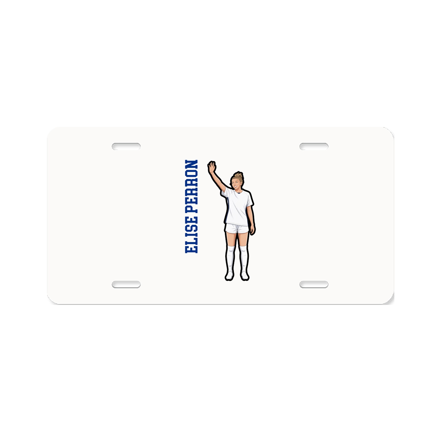 License Plate — Name Vertical in Classic