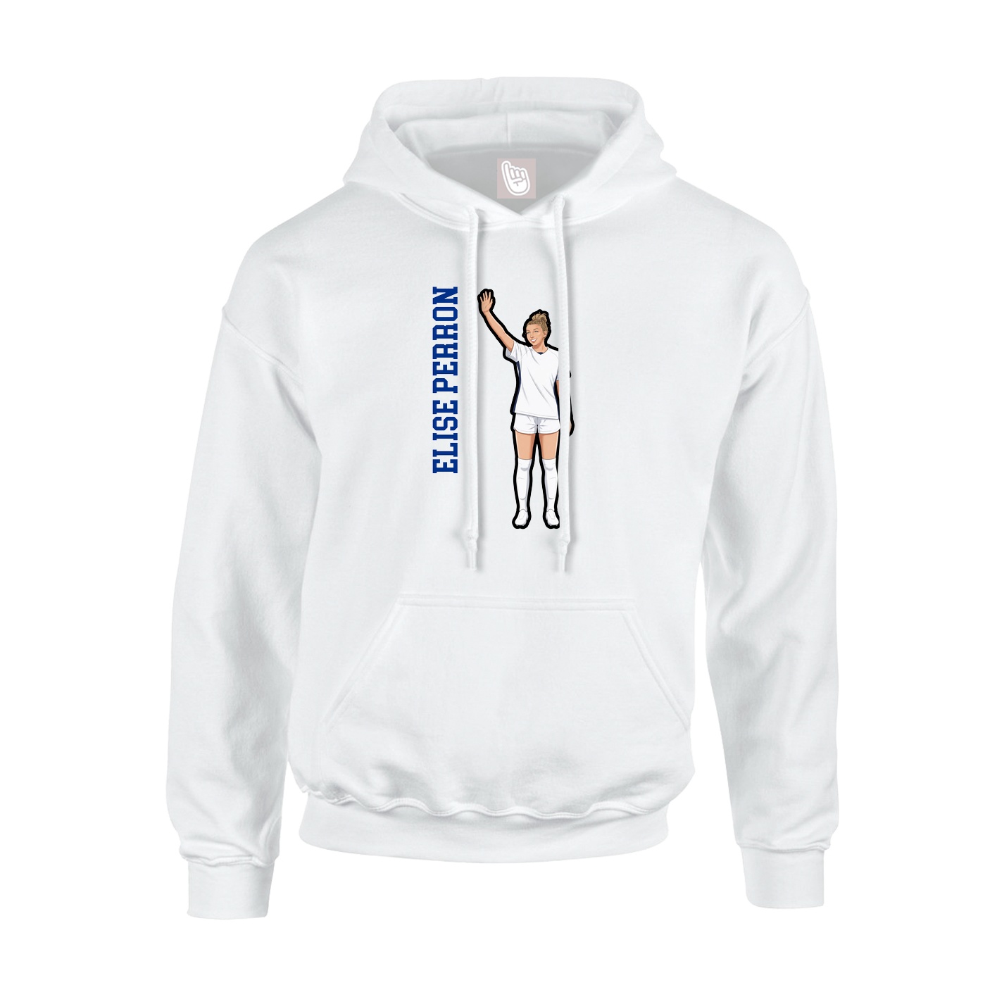 Hoodie — Name Vertical in White