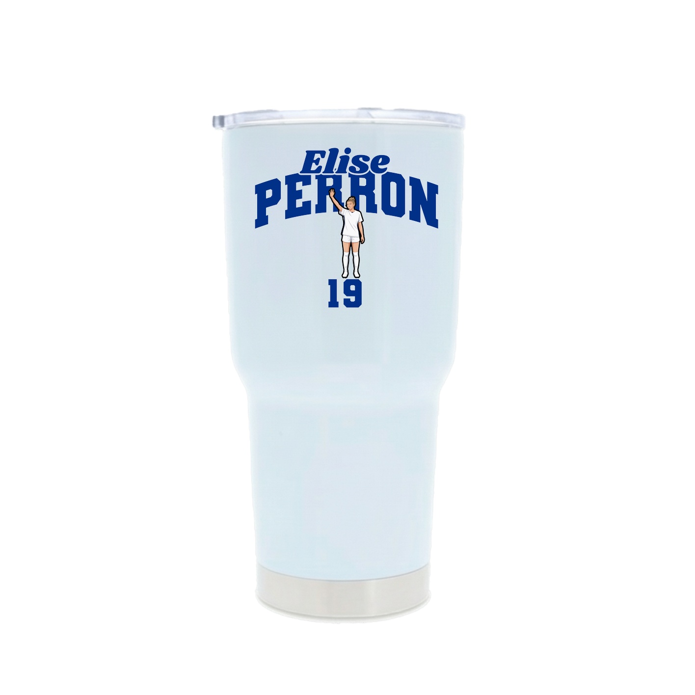 30oz Stainless Steel Tumbler — Signature Arch in White