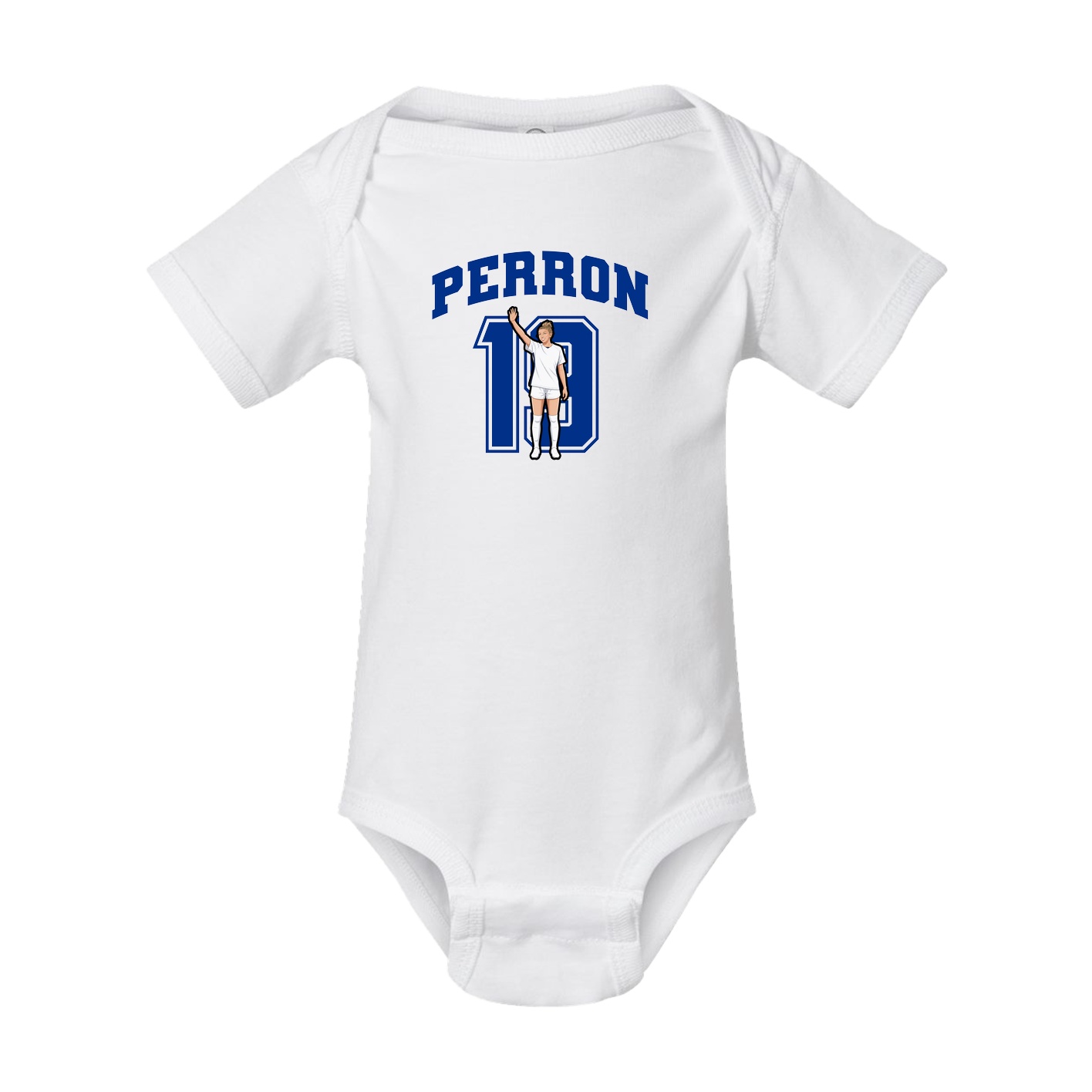 Baby Onesie — Number in White