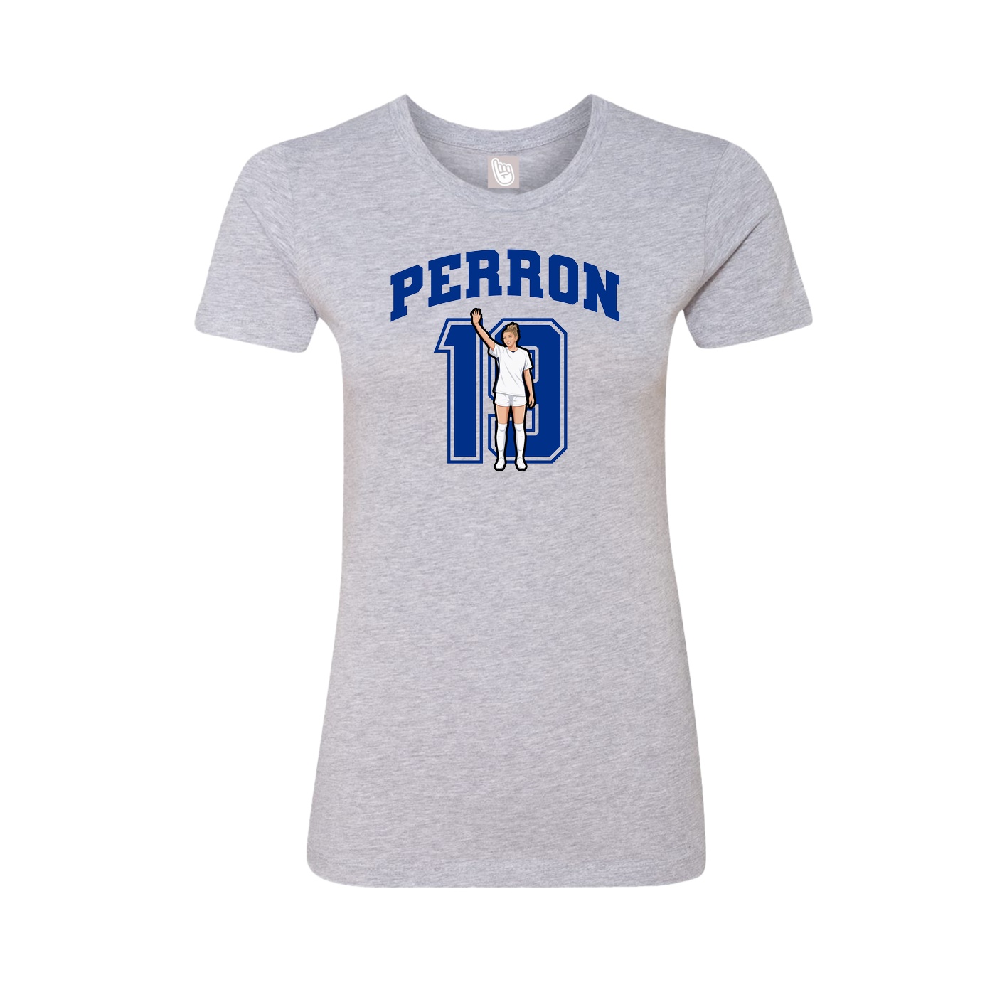 Fitted Women's Tee — Number in Grey