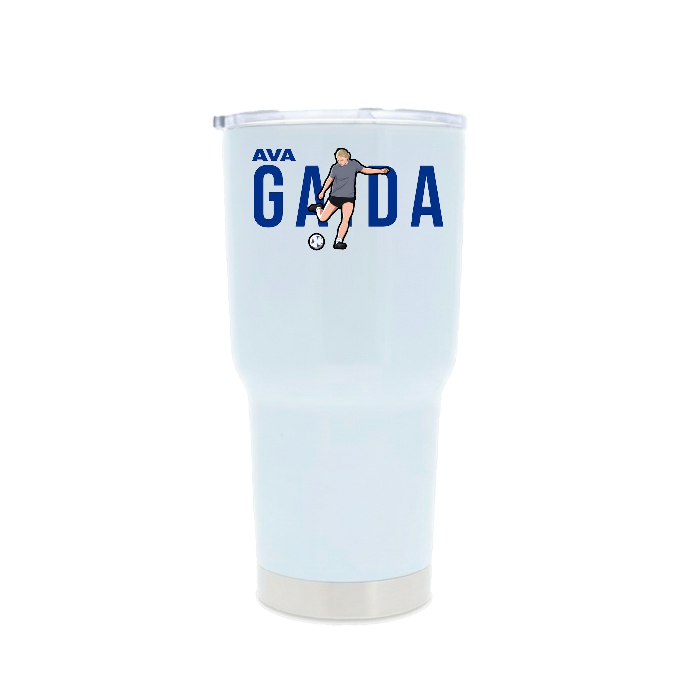 30oz Stainless Steel Tumbler — Player Name in White