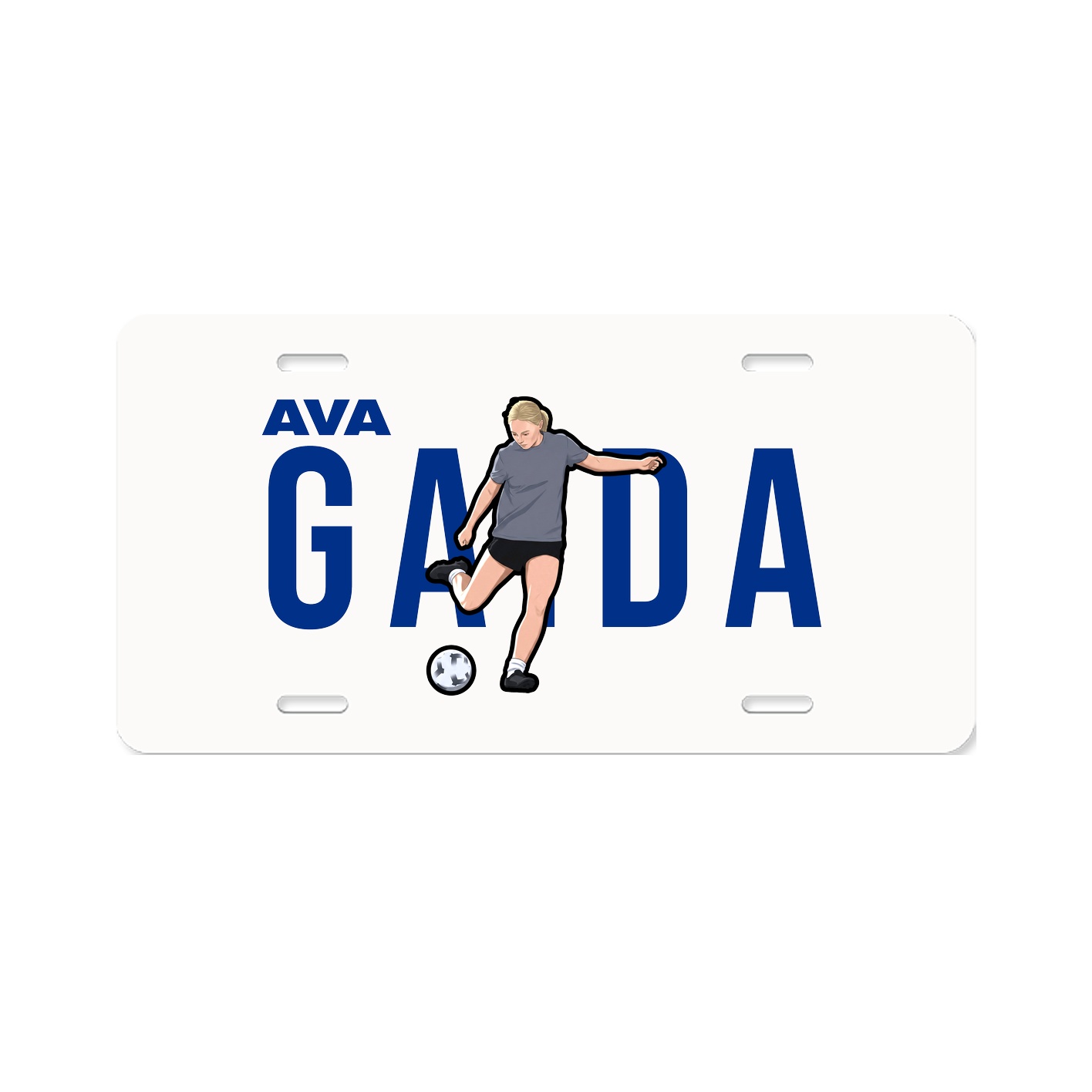 License Plate — Player Name in Classic