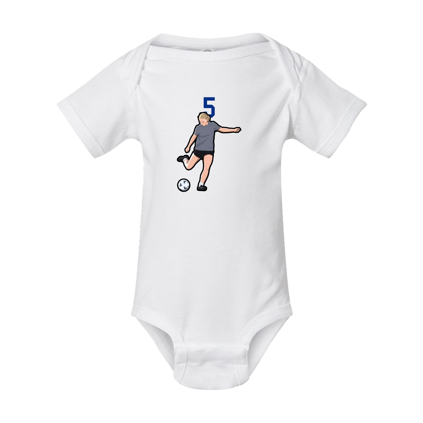 Baby Onesie — Number Top in White