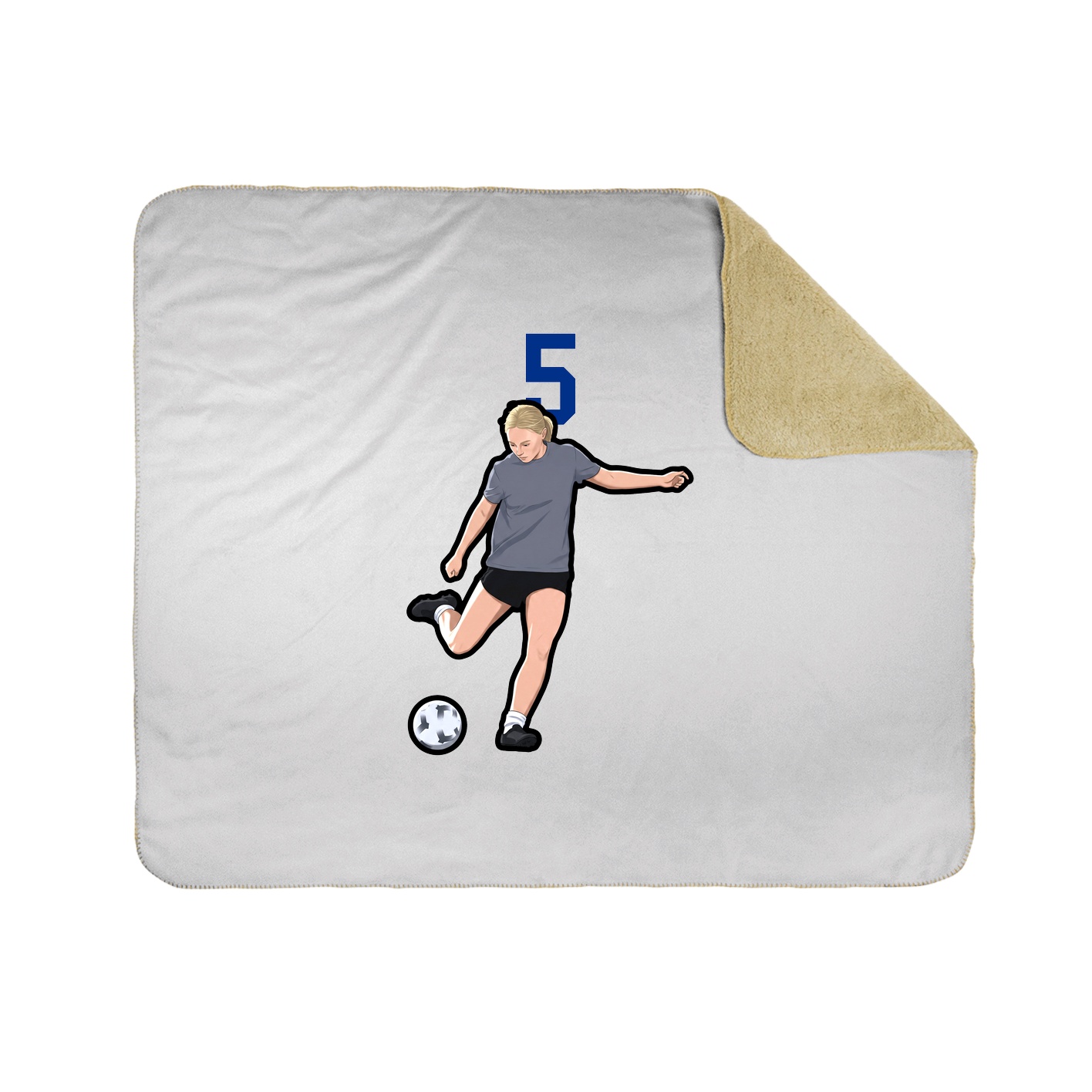 Throw Blanket — Number Top in White