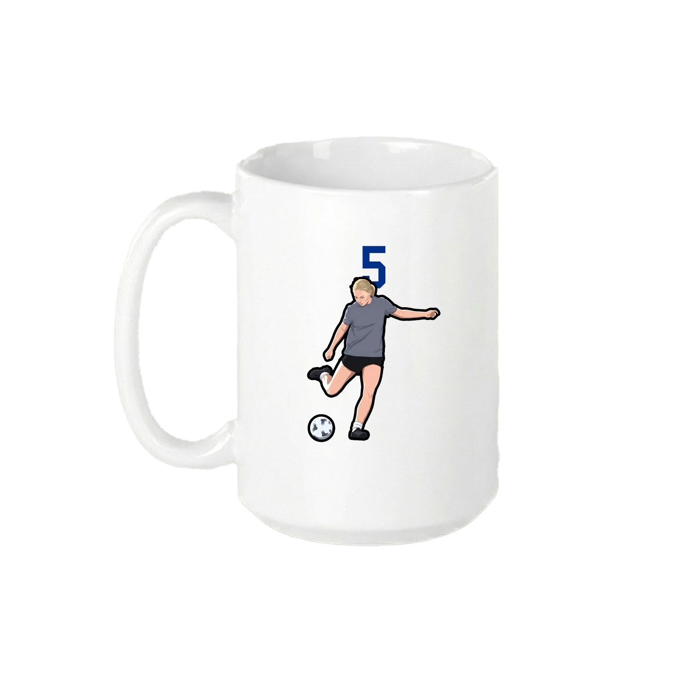 15oz Coffee Mug — Number Top in White