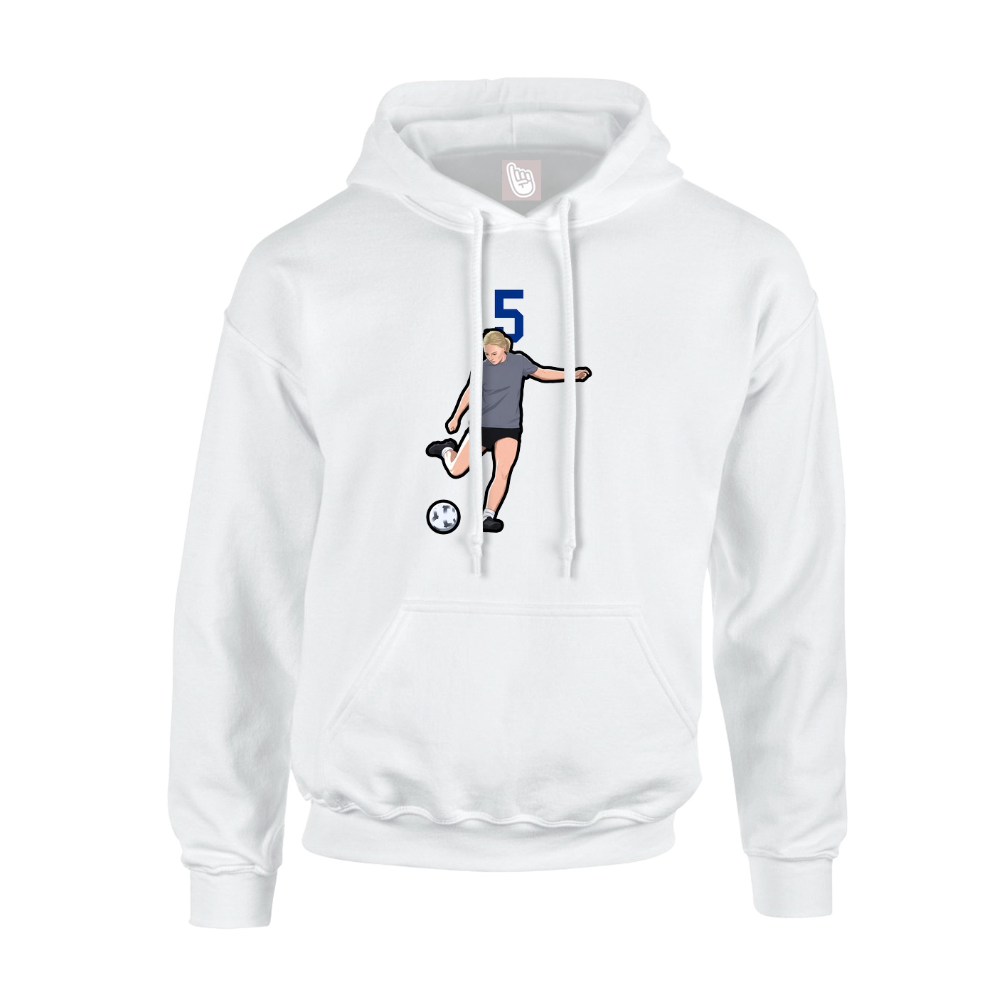 Hoodie — Number Top in White
