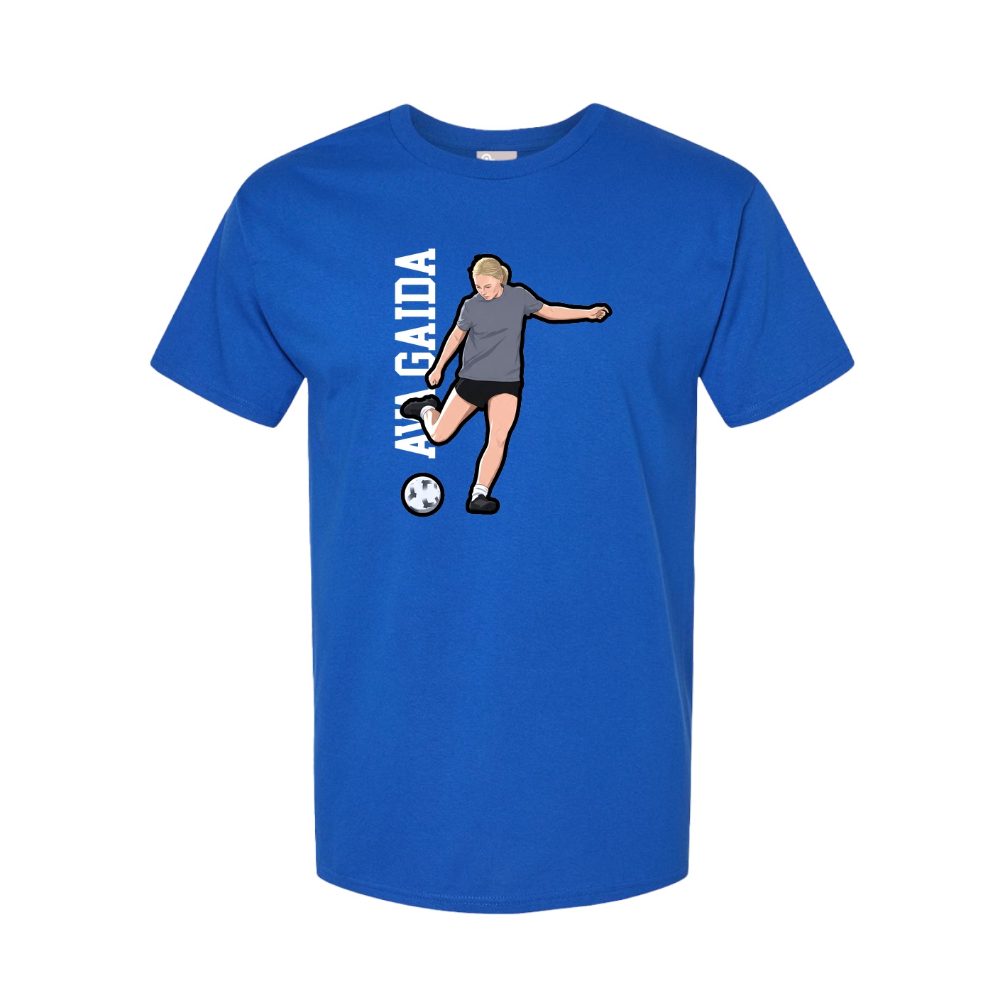 Tee — Name Vertical in Royal