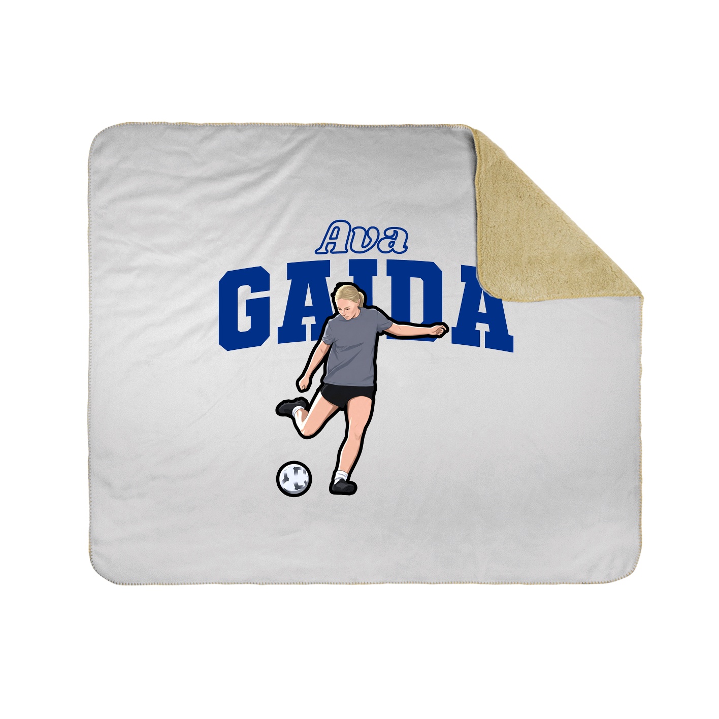 Throw Blanket — Name Arch in White