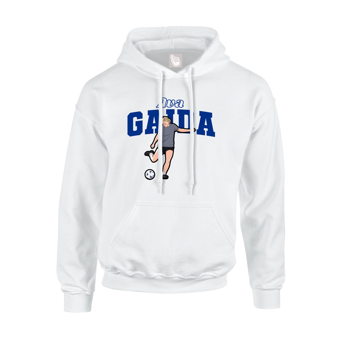 Hoodie — Name Arch in White
