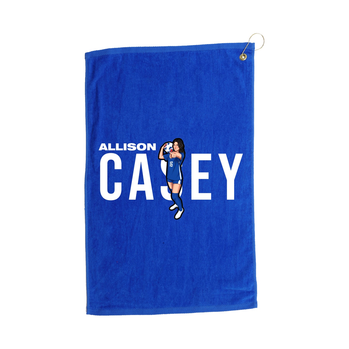 Golf Towel — Player Name in Royal