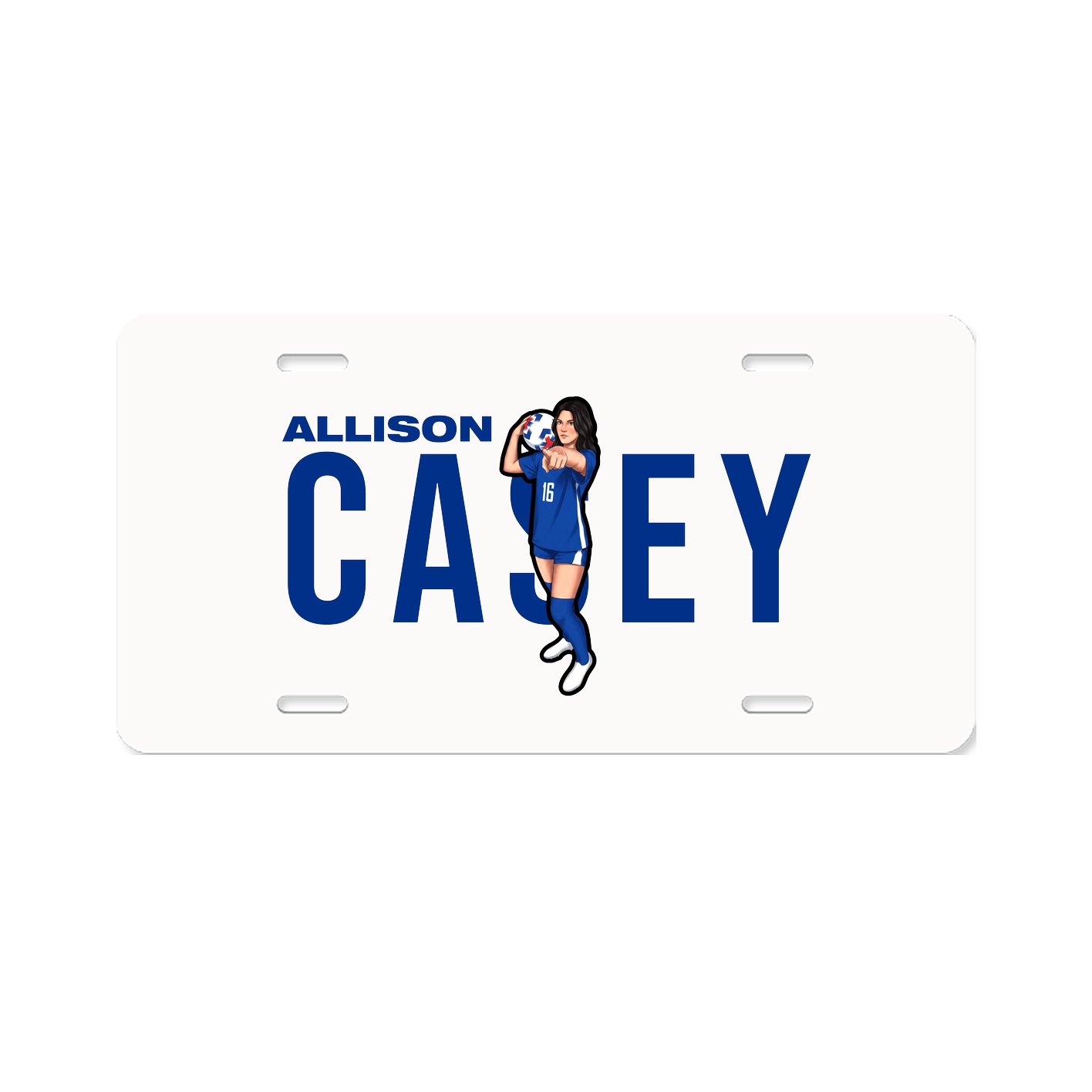 License Plate — Player Name in Classic