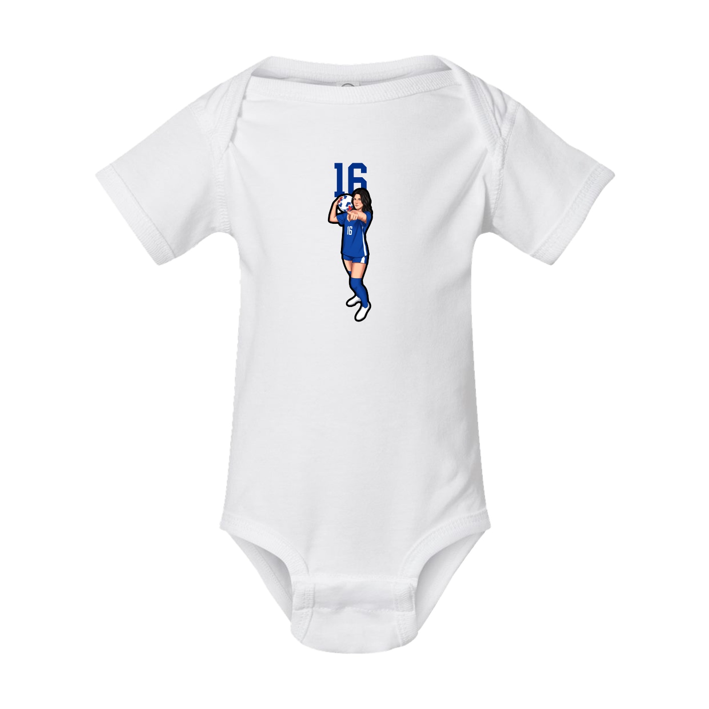Baby Onesie — Number Top in White