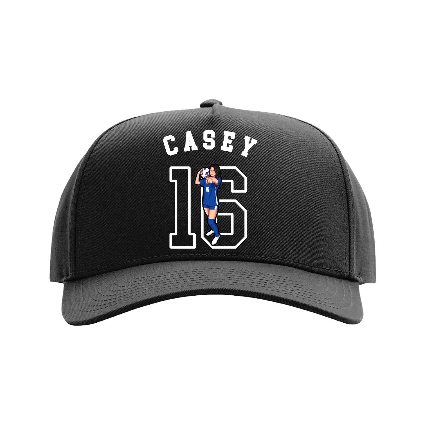Full Fabric Five-Panel Champ Cap — Shirsey Arch in Black