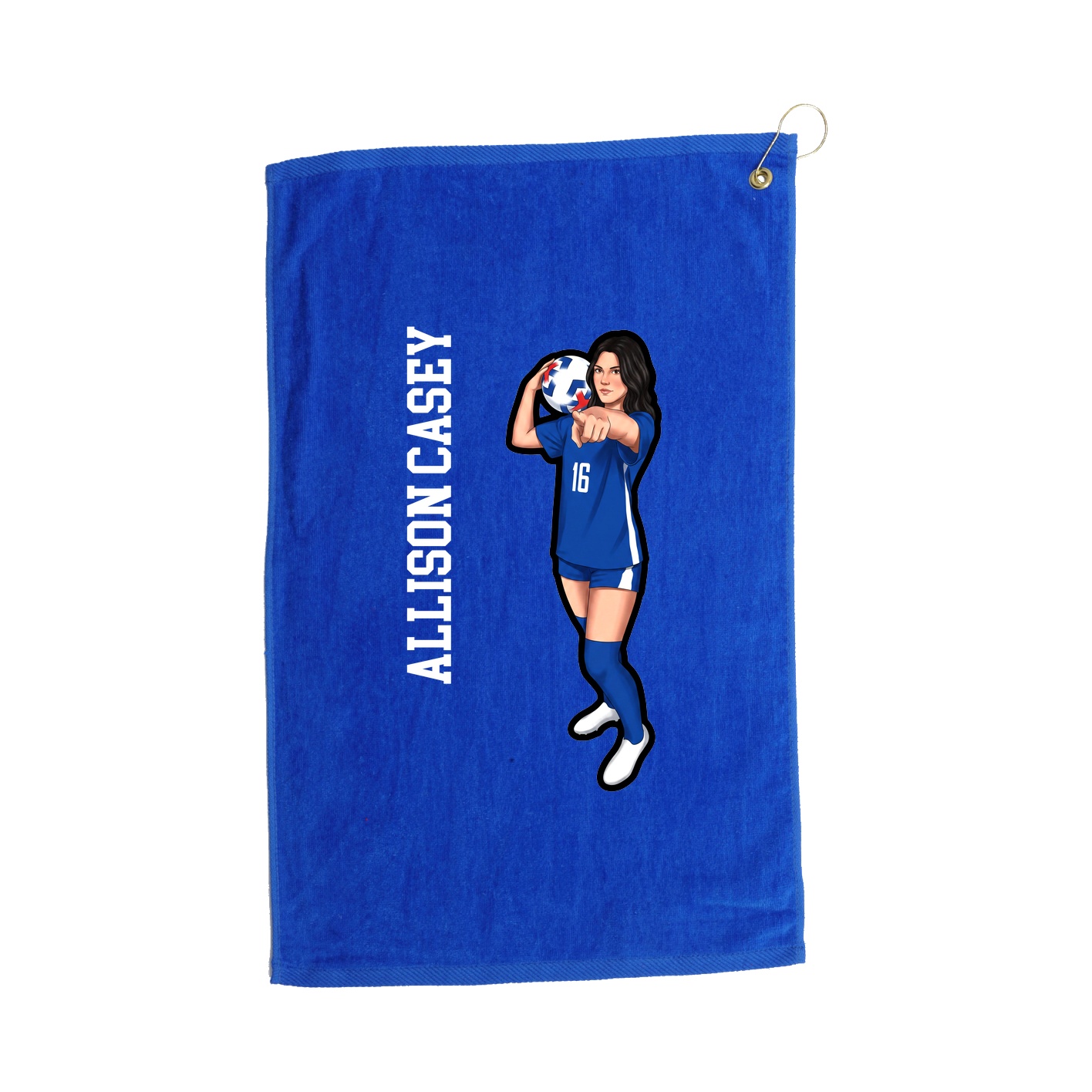 Golf Towel — Name Vertical in Royal
