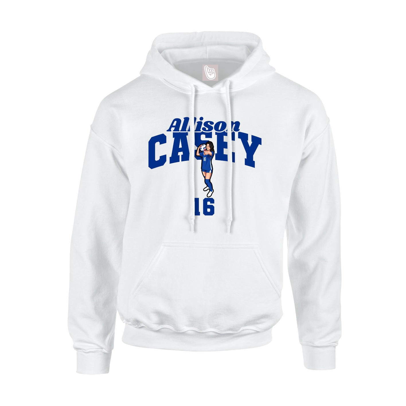 Hoodie — Signature Arch in White