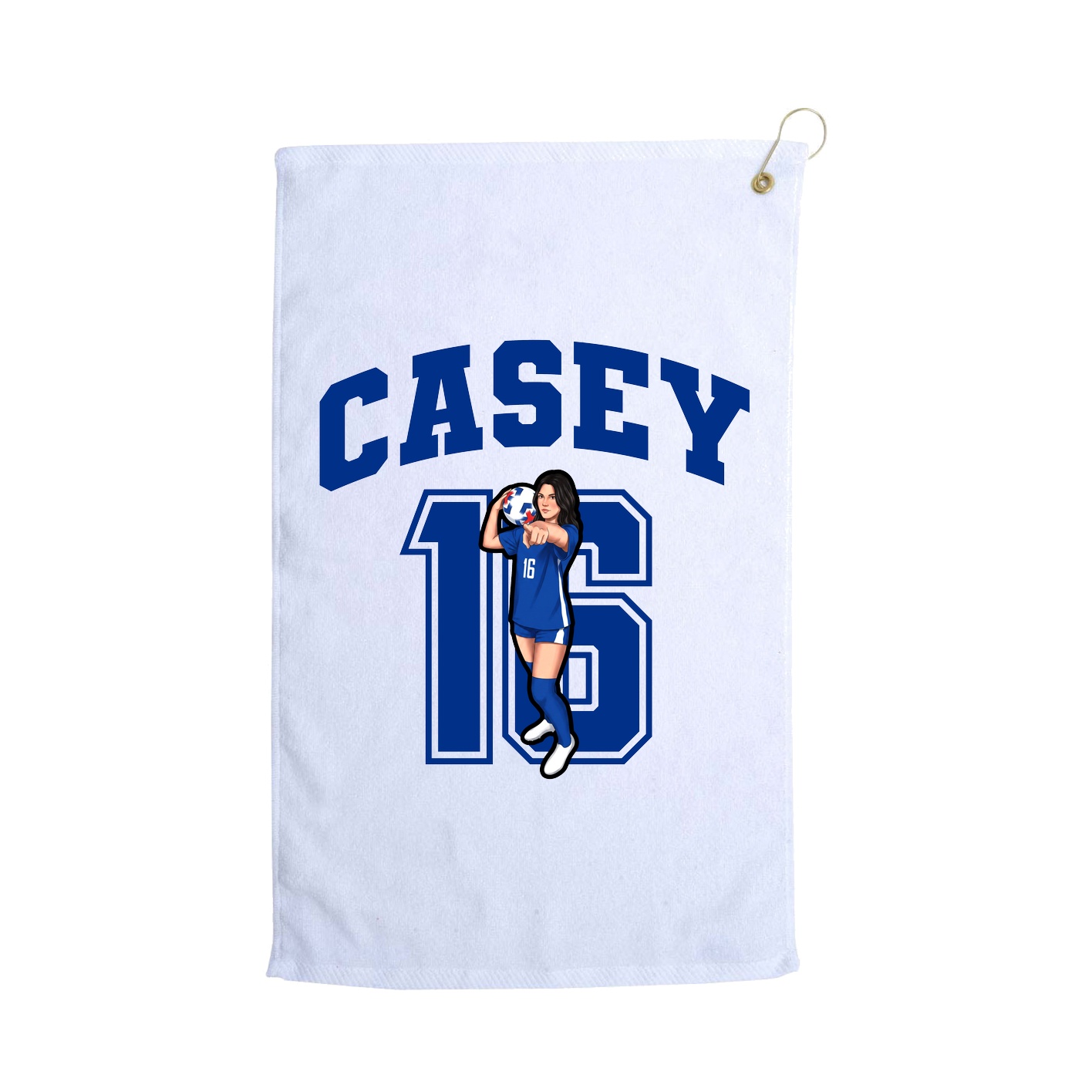 Golf Towel — Number in White
