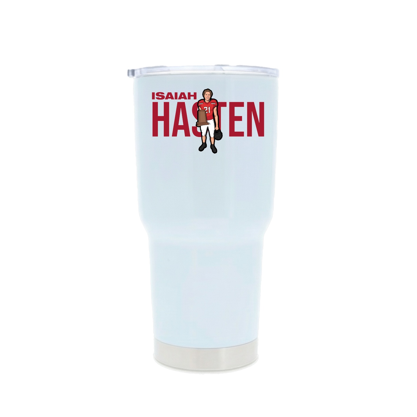 30oz Stainless Steel Tumbler — Player Name in White