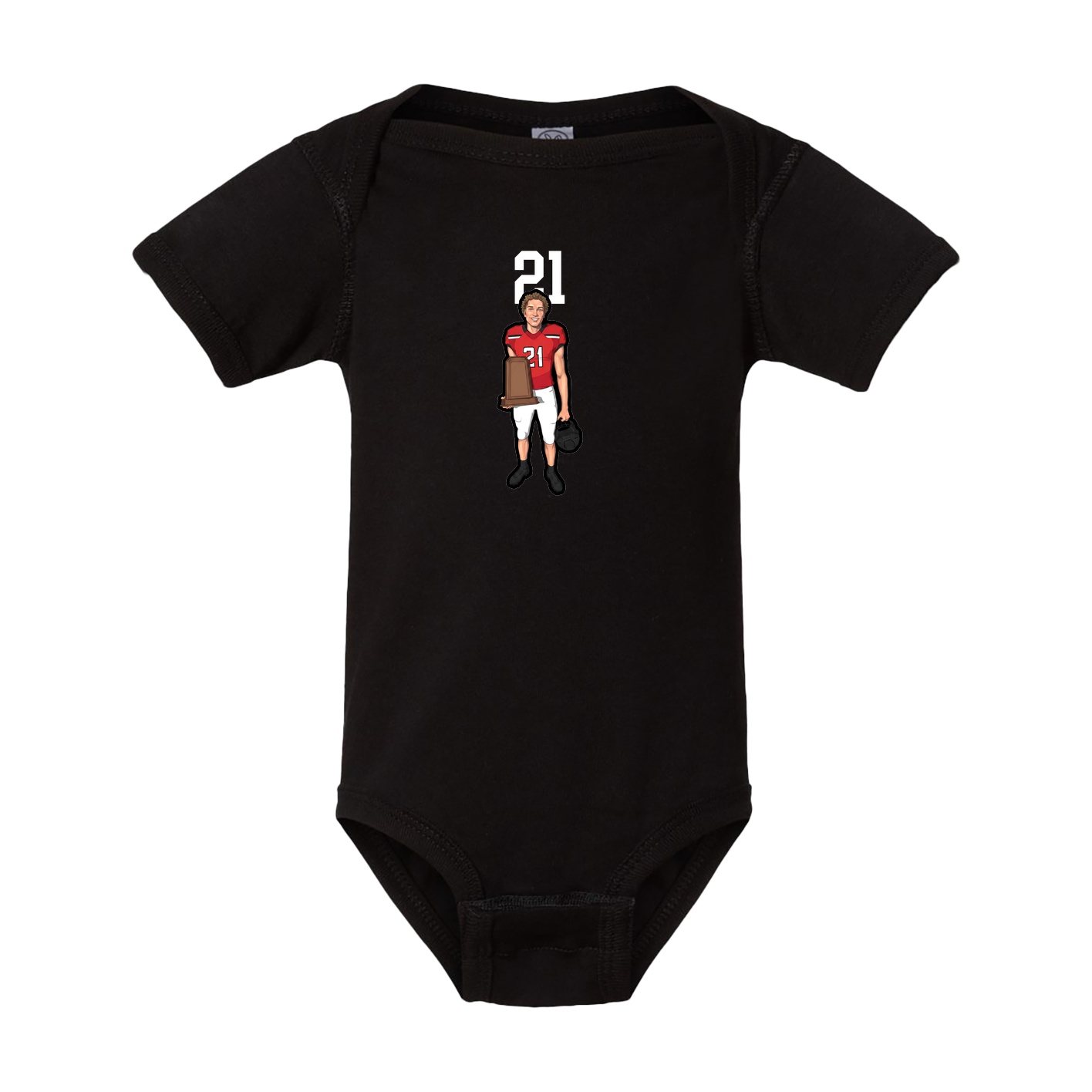 Baby Onesie — Number Top in Black