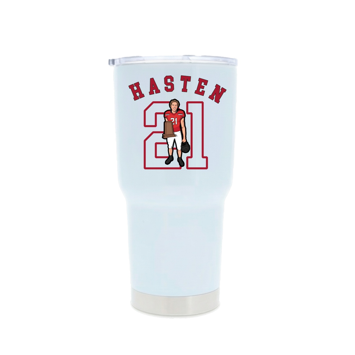 30oz Stainless Steel Tumbler — Shirsey Arch in White