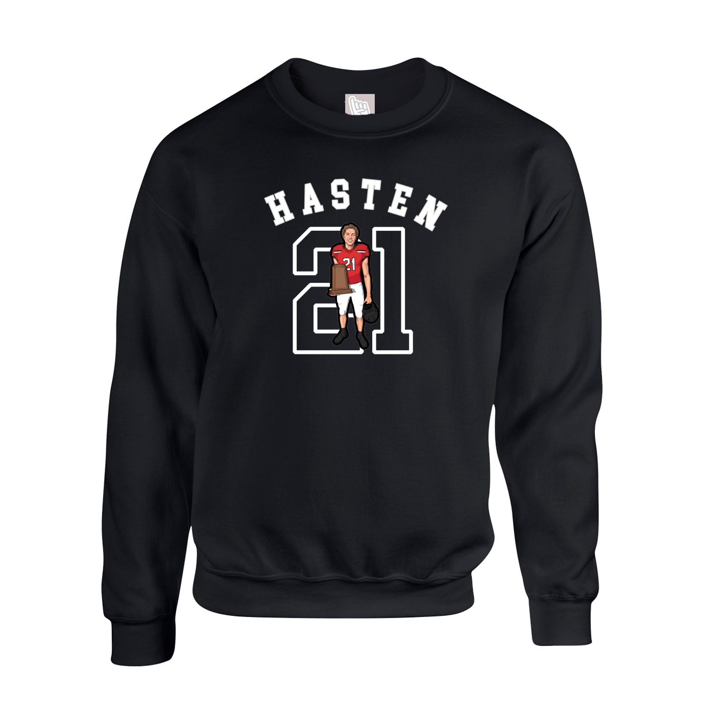 Fleece Crew — Shirsey Arch in Black