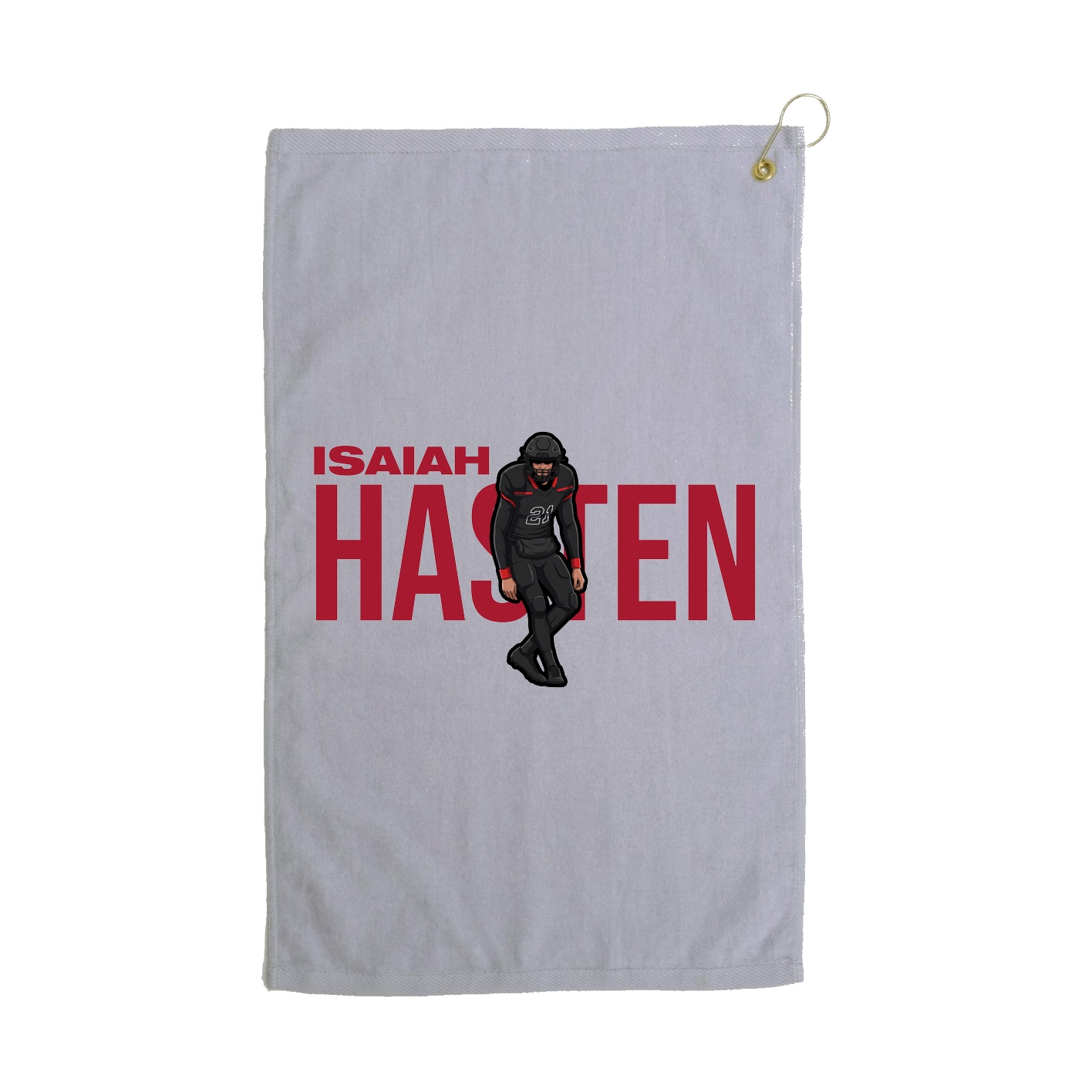 Golf Towel — Player Name in Grey