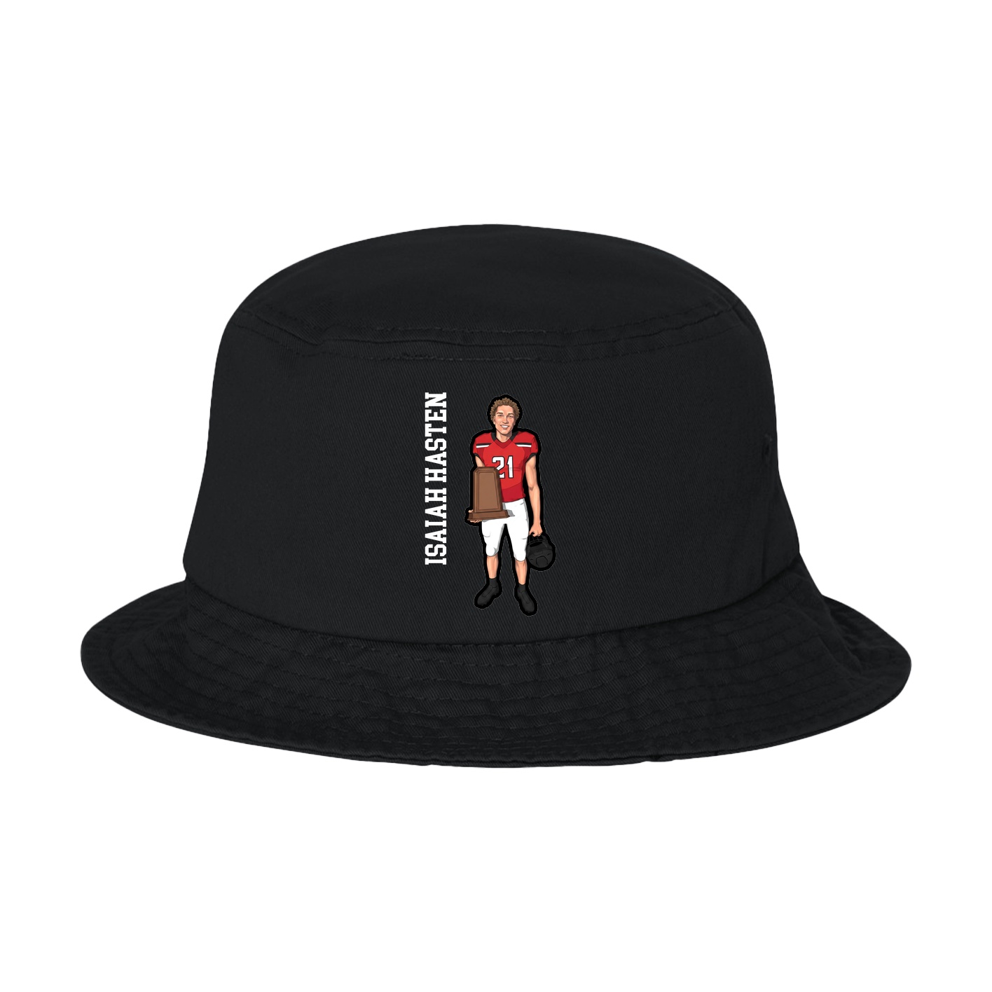Bucket Cap — Name Vertical in Black
