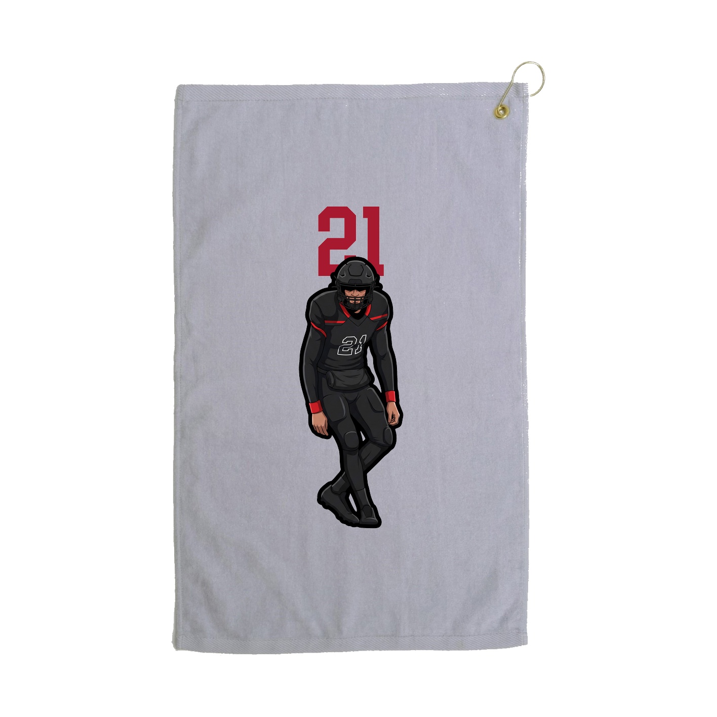Golf Towel — Number Top in Grey