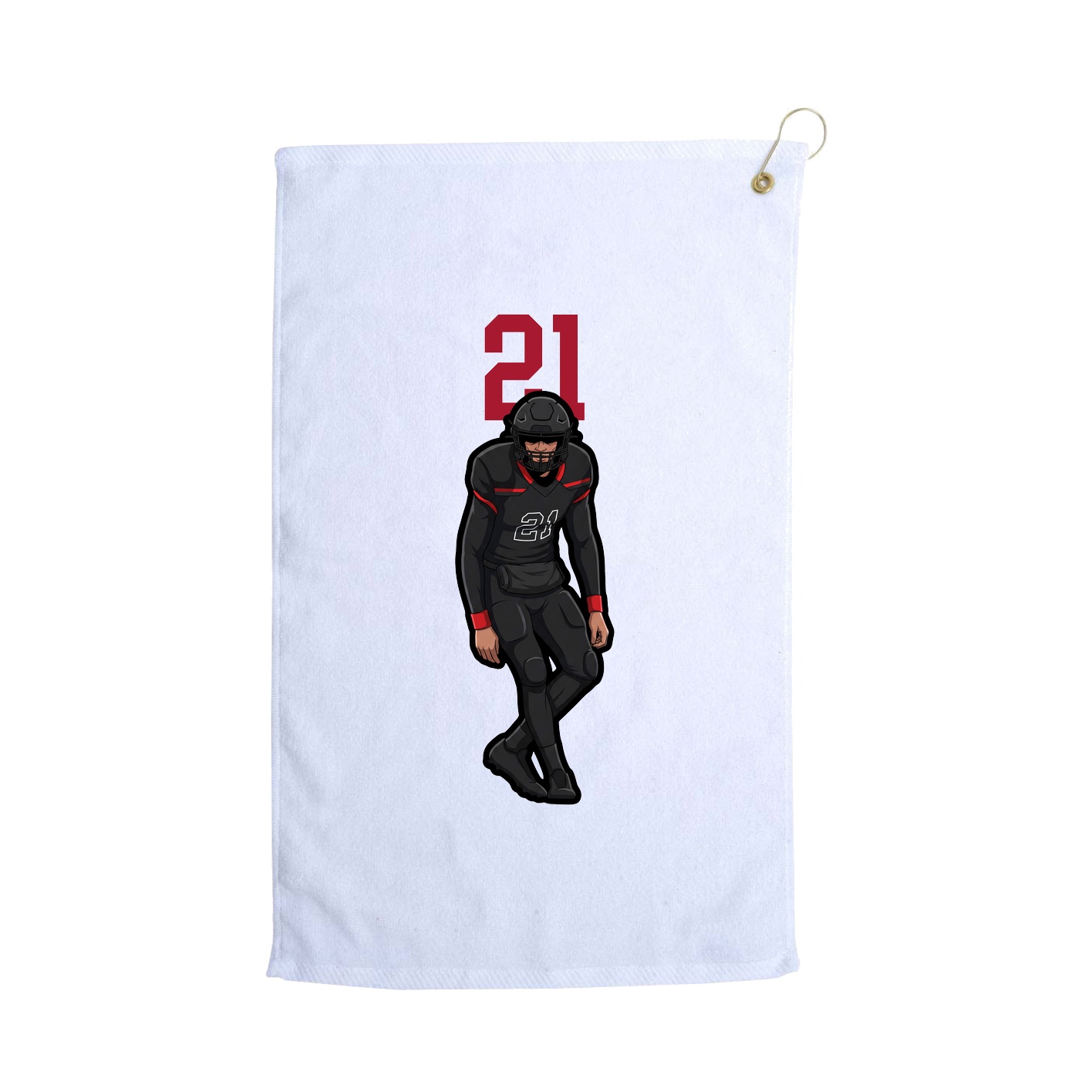 Golf Towel — Number Top in White