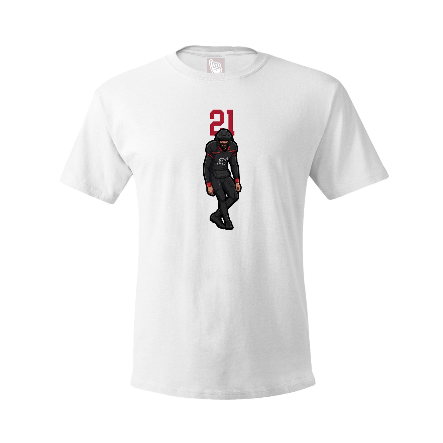 Youth Tee — Number Top in White