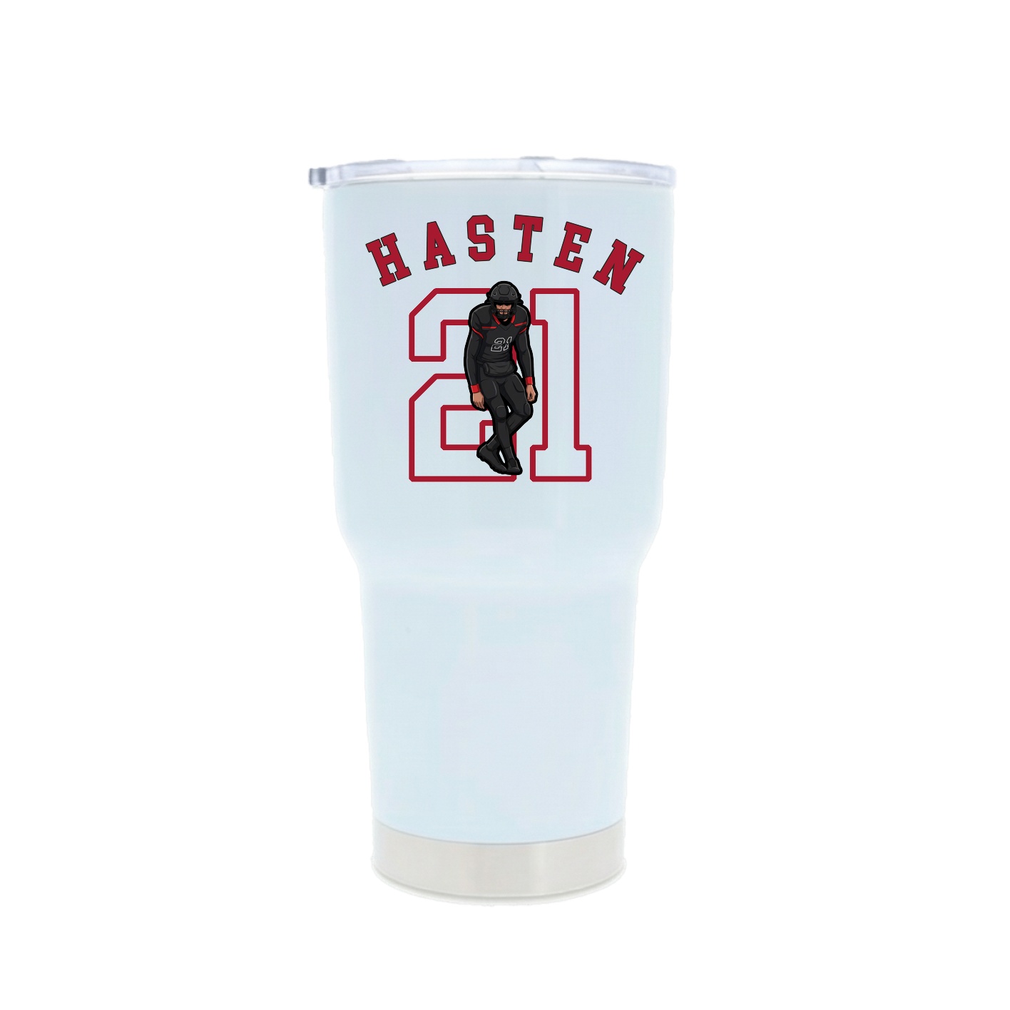 30oz Stainless Steel Tumbler — Shirsey Arch in White