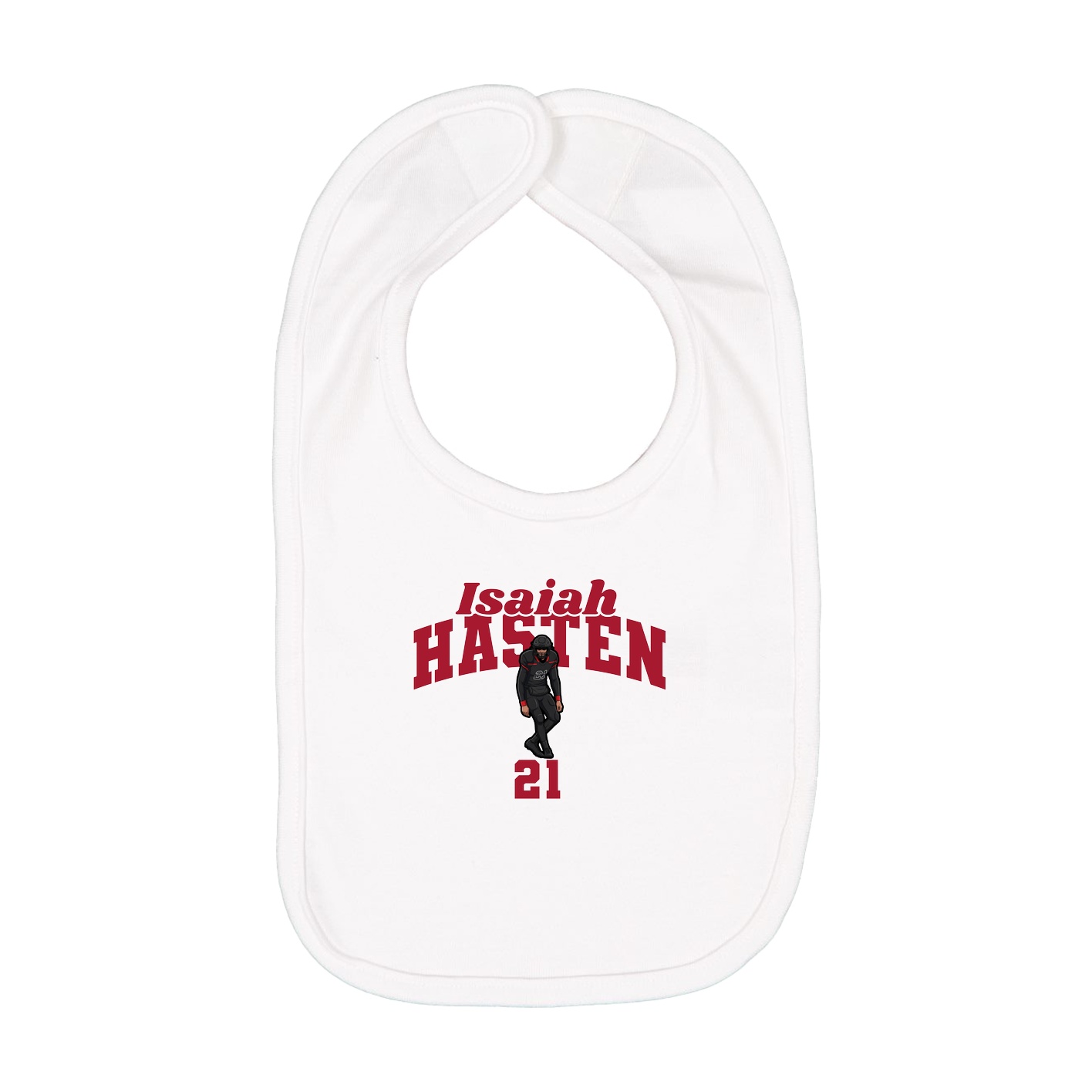 Infant Bib — Signature Arch in White