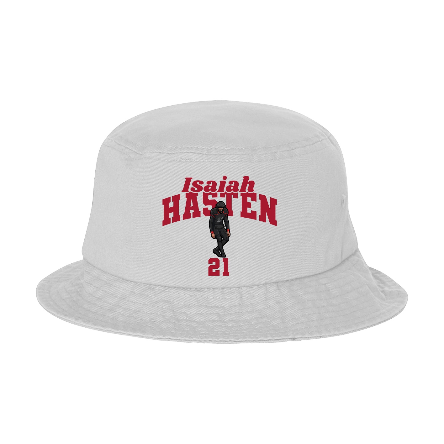 Bucket Cap — Signature Arch in White
