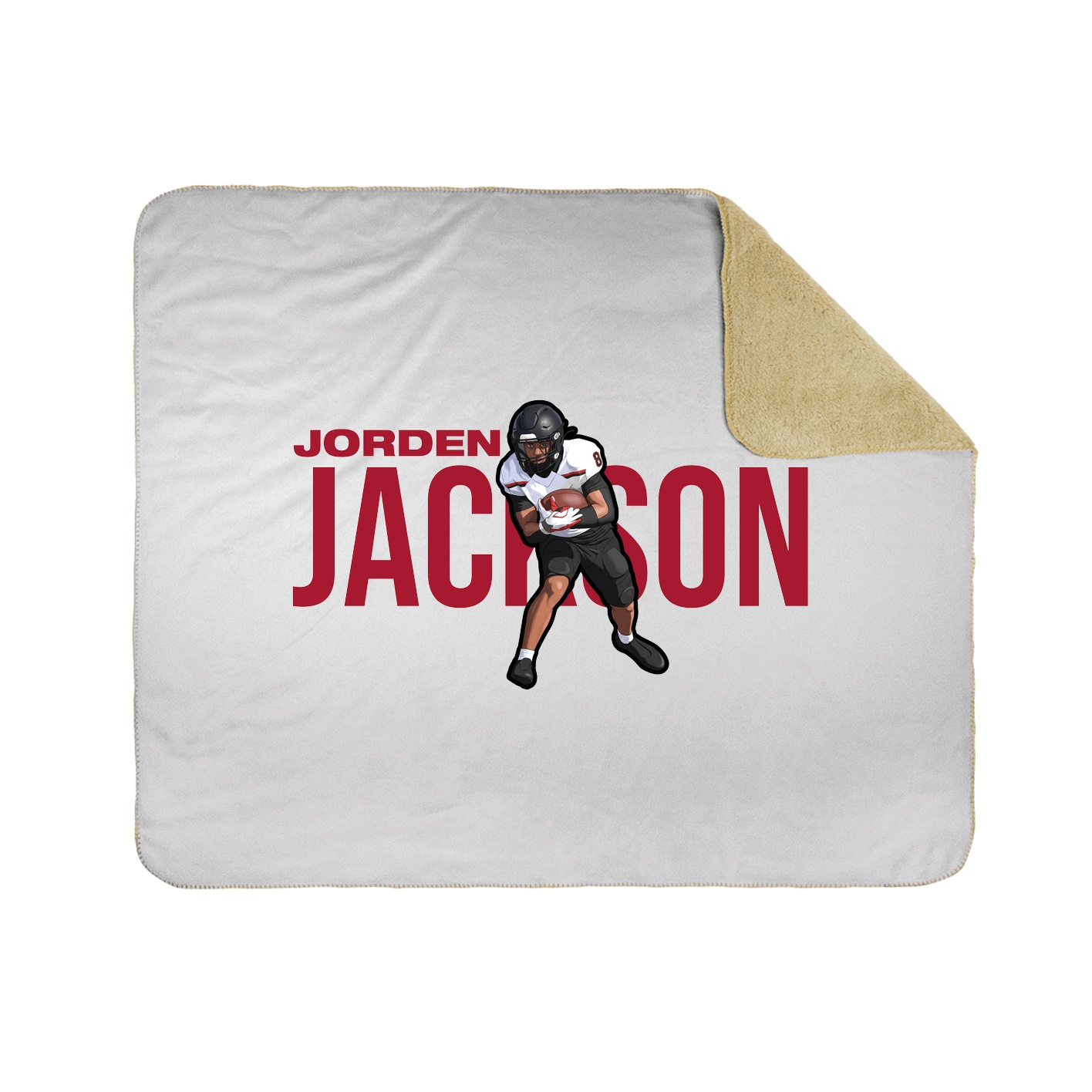 Throw Blanket — Player Name in White