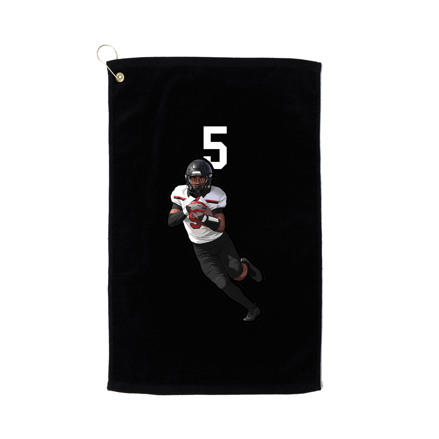 Golf Towel — Number Top in Black