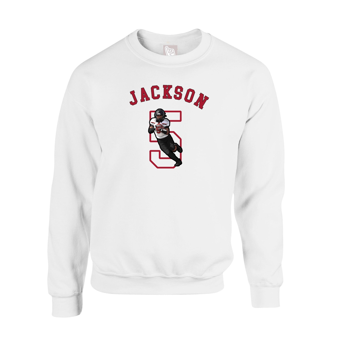 Fleece Crew — Shirsey Arch in White