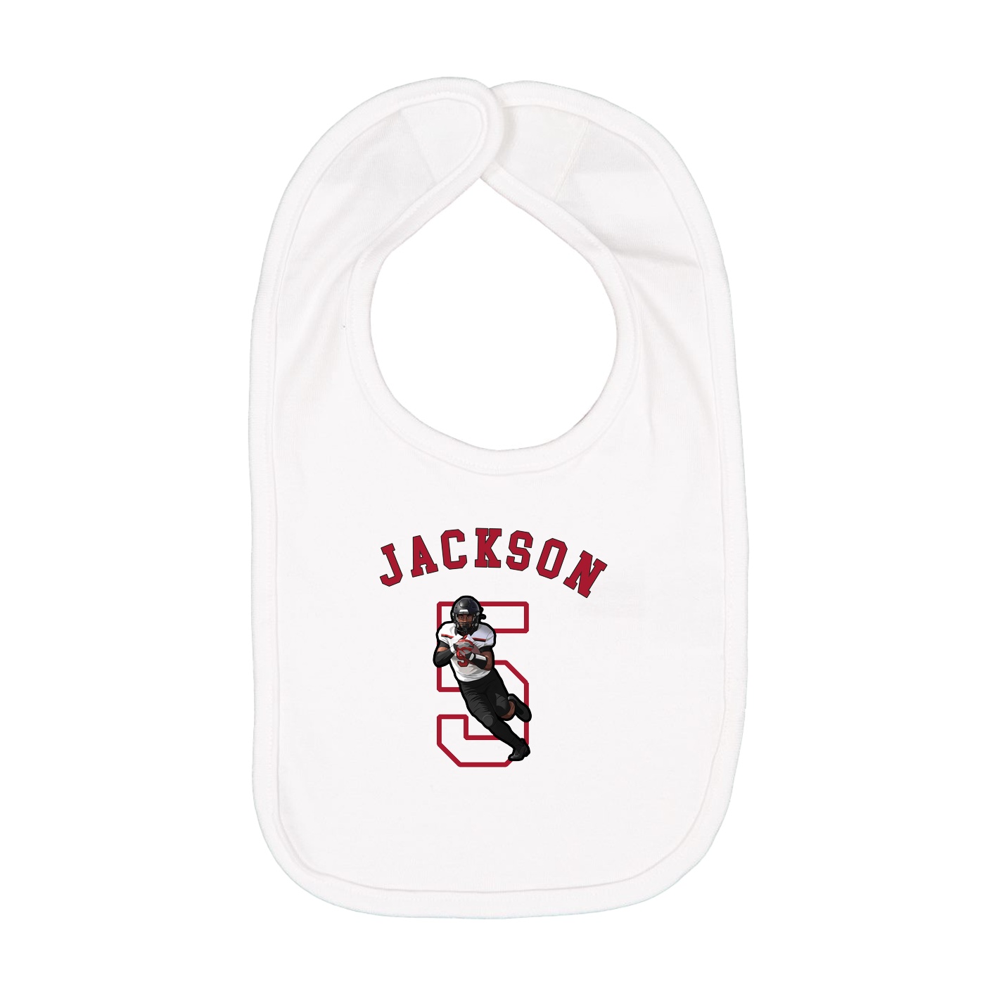 Infant Bib — Shirsey Arch in White
