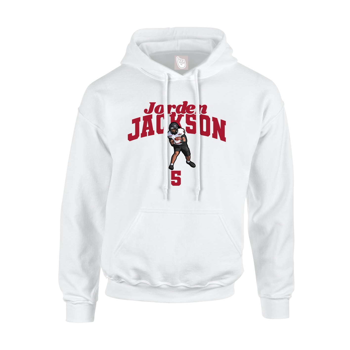 Hoodie — Signature Arch in White