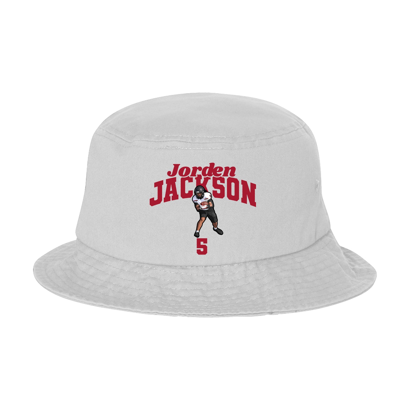 Bucket Cap — Signature Arch in White