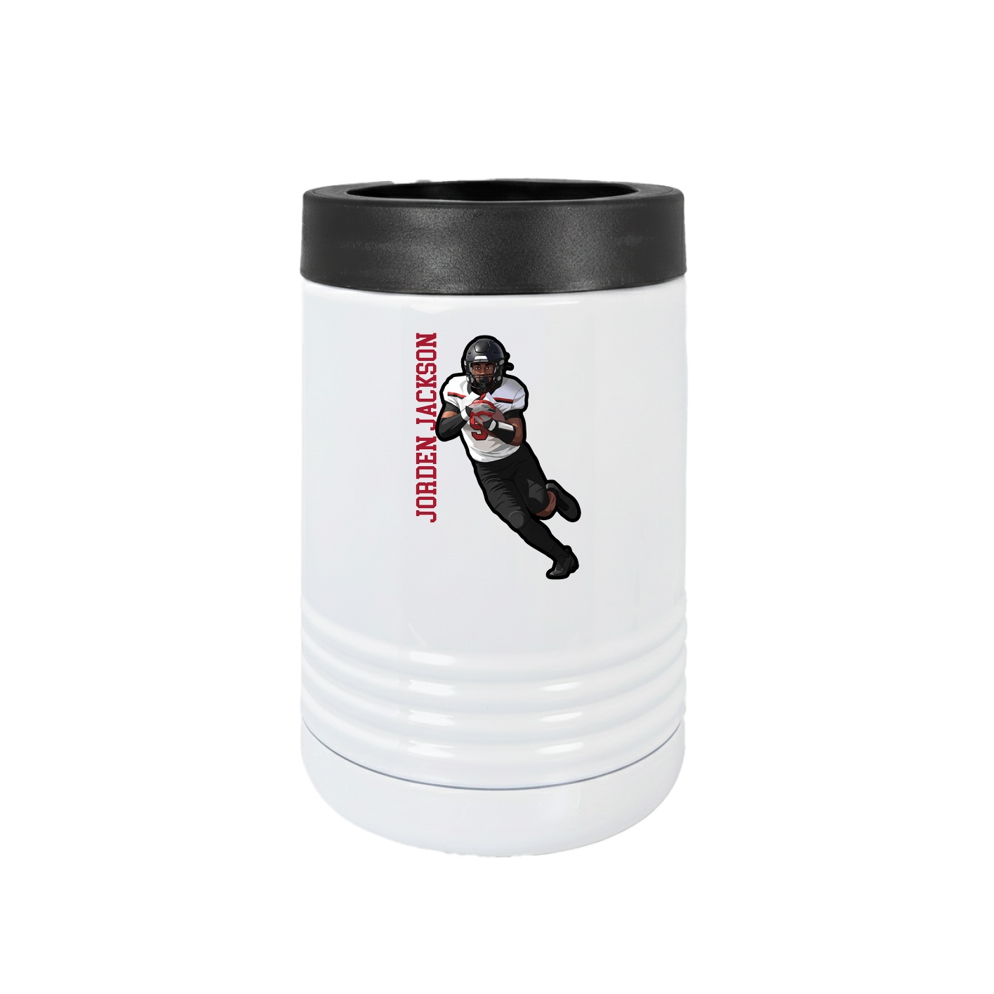 Beverage Holder — Name Vertical in White