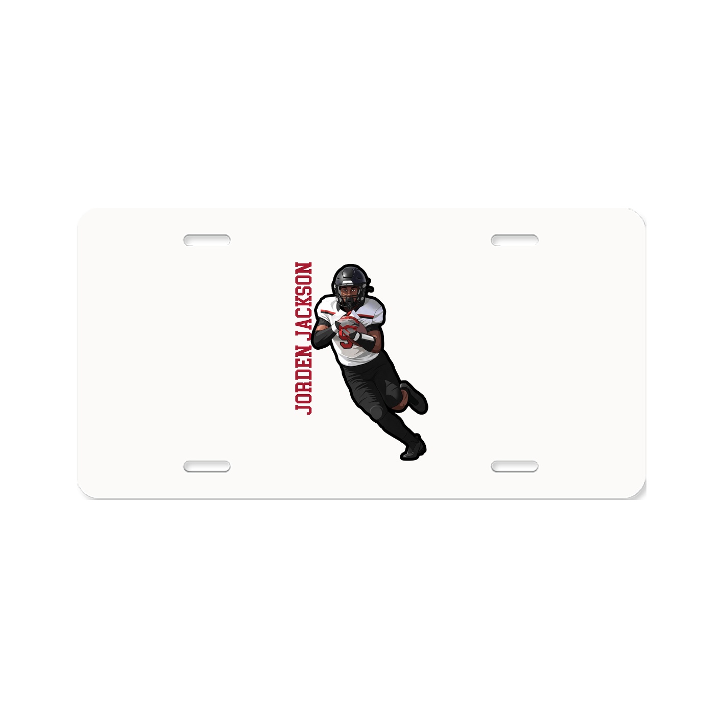License Plate — Name Vertical in Classic