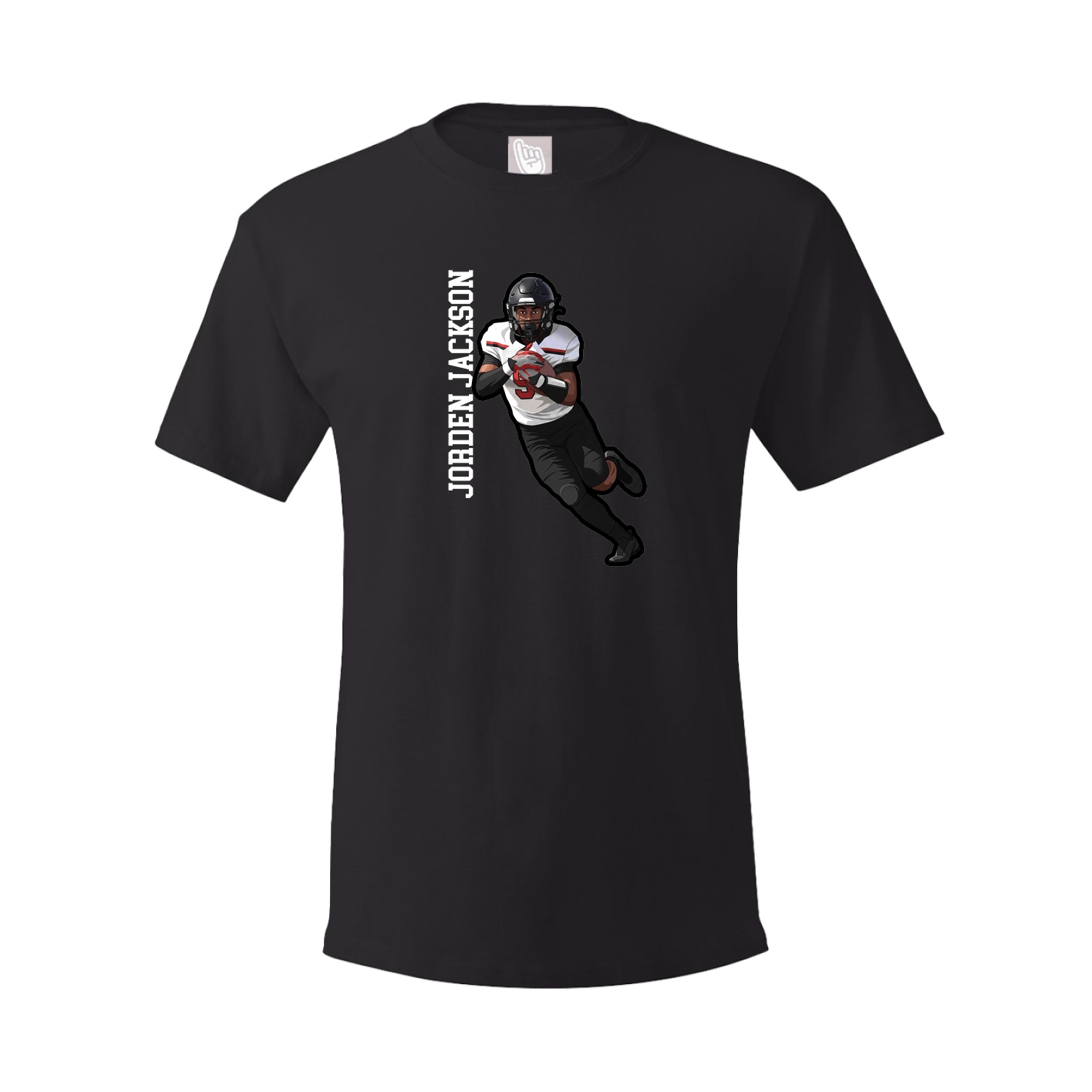 Youth Tee — Name Vertical in Black