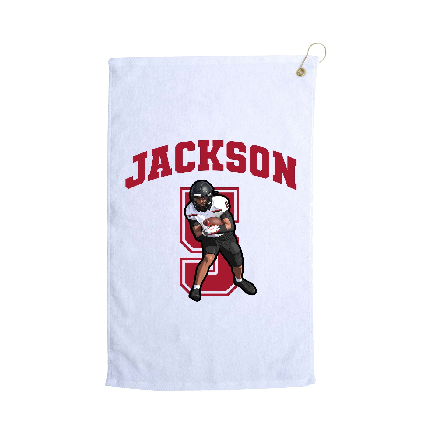 Golf Towel — Number in White