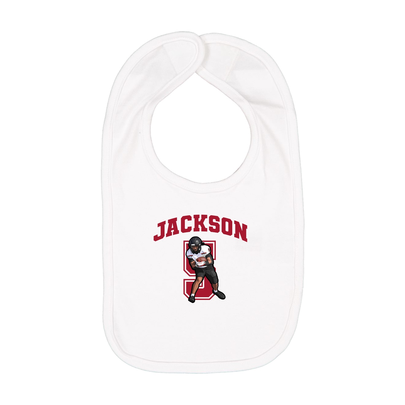 Infant Bib — Number in White