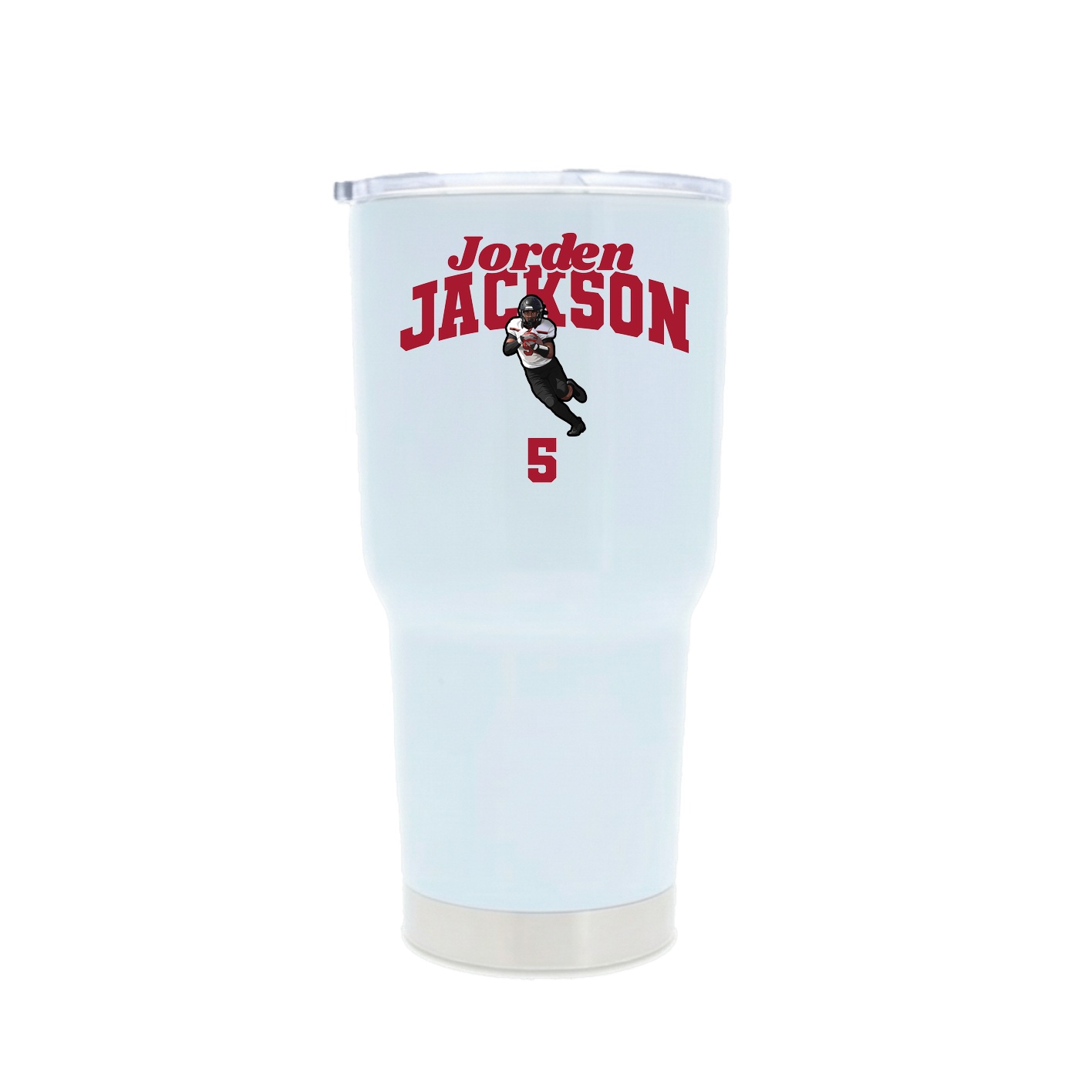 30oz Stainless Steel Tumbler — Signature Arch in White