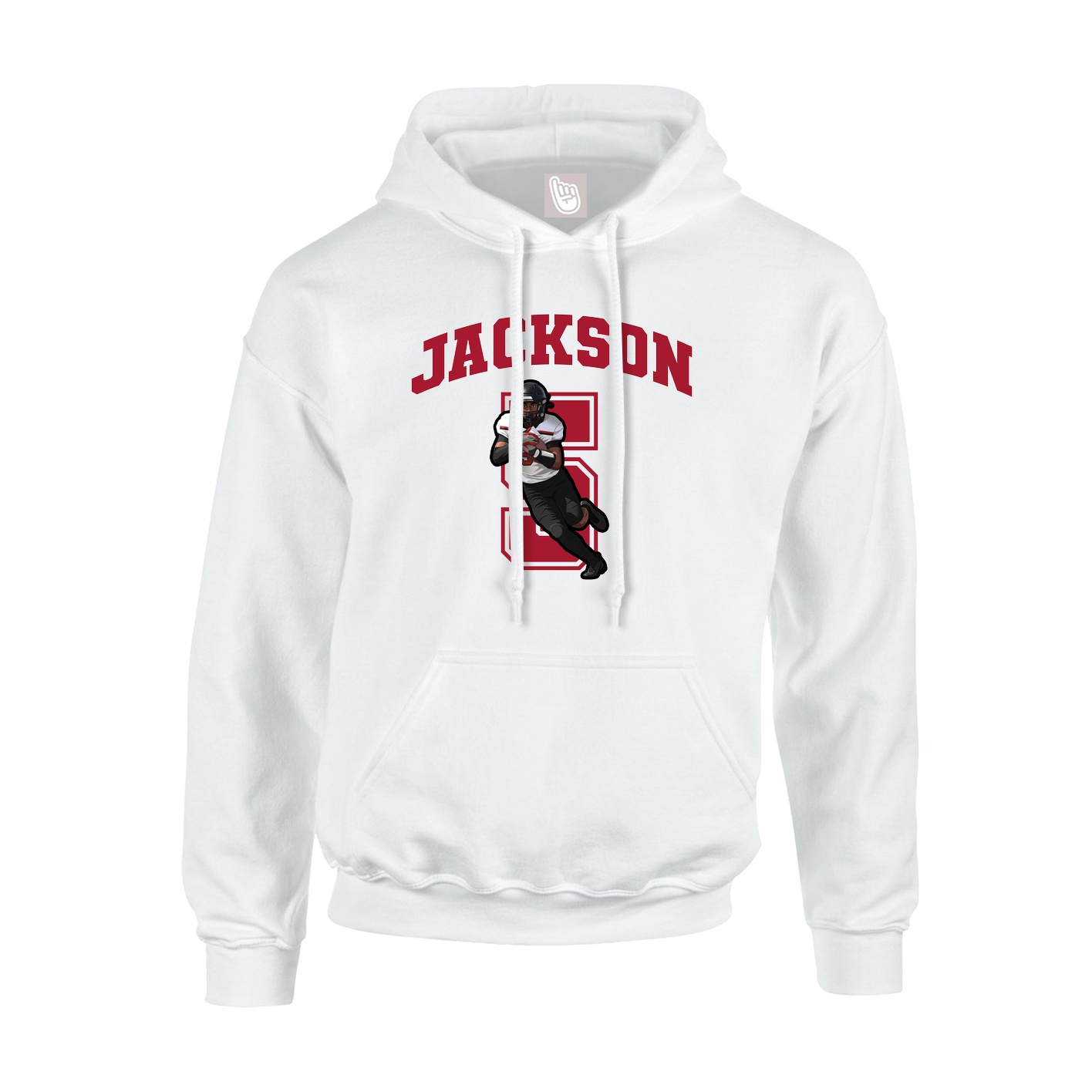 Hoodie — Number in White